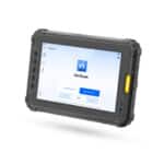 IDWare Falcon handheld/countertop ID scanner running VeriScan age verification software