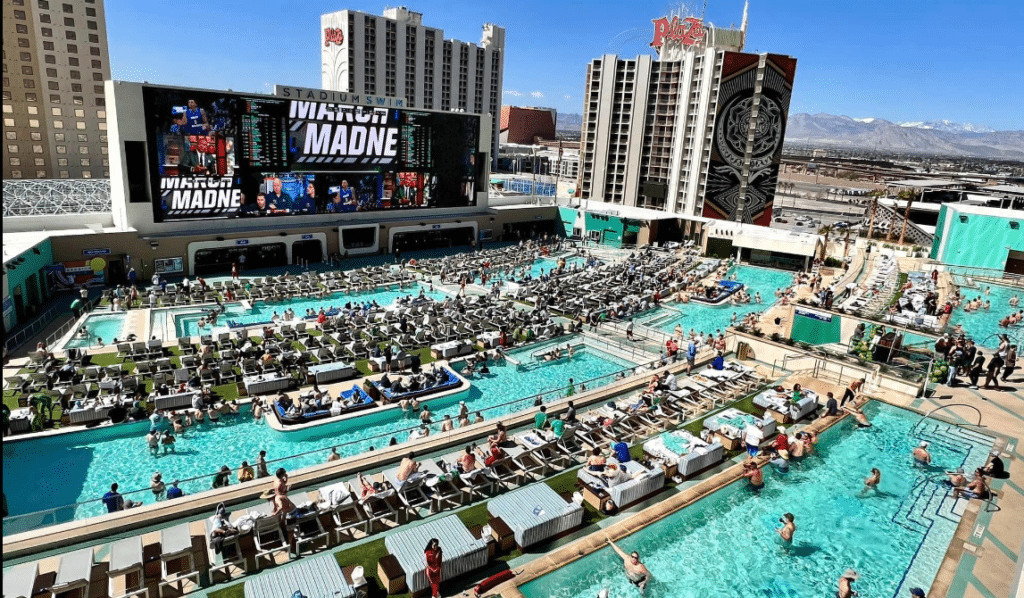 circa casinos outdoor sportsbook and pool area