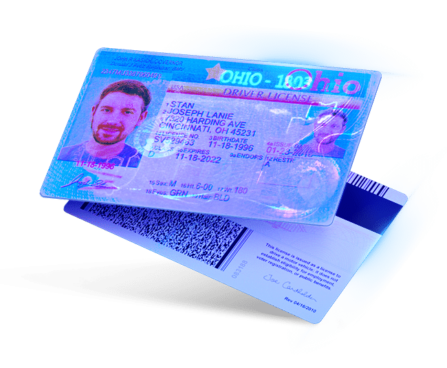 ID authentication under ultraviolet light