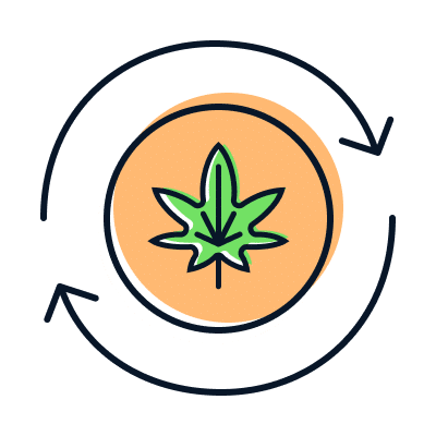 Cannabis anti-looping icon