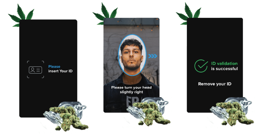 3 step ID verification process for weed vending machine