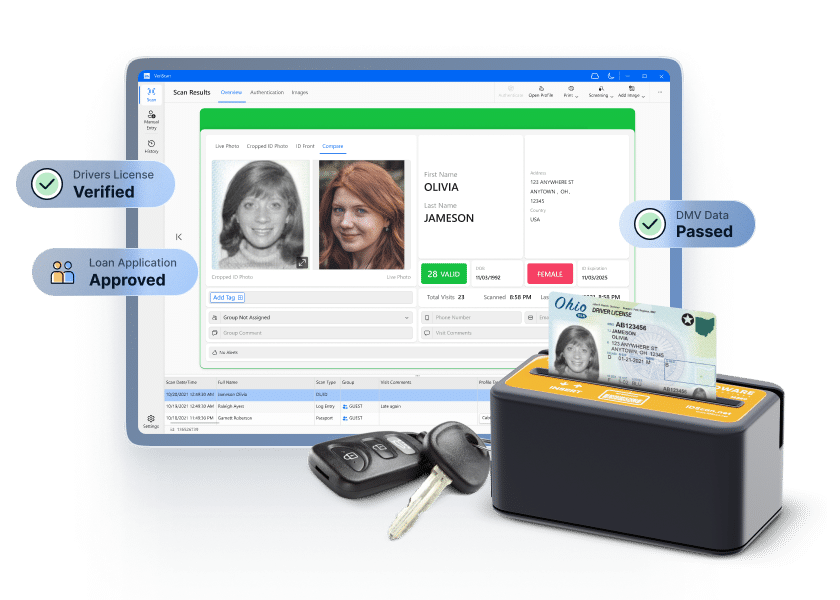 ID scanning for car dealerships using VeriScan