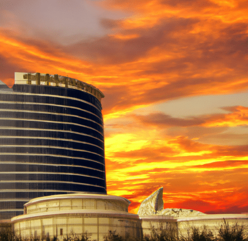 Sunset over Minnesota casino