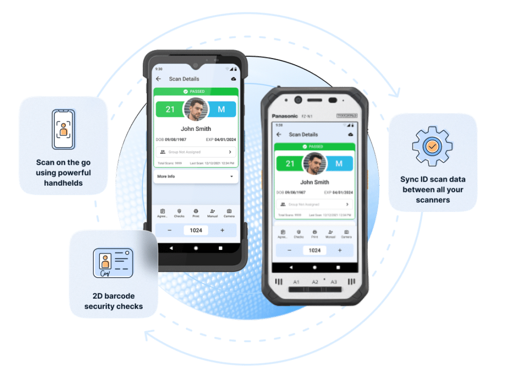 handheld id scanners performing mobile ID scanning