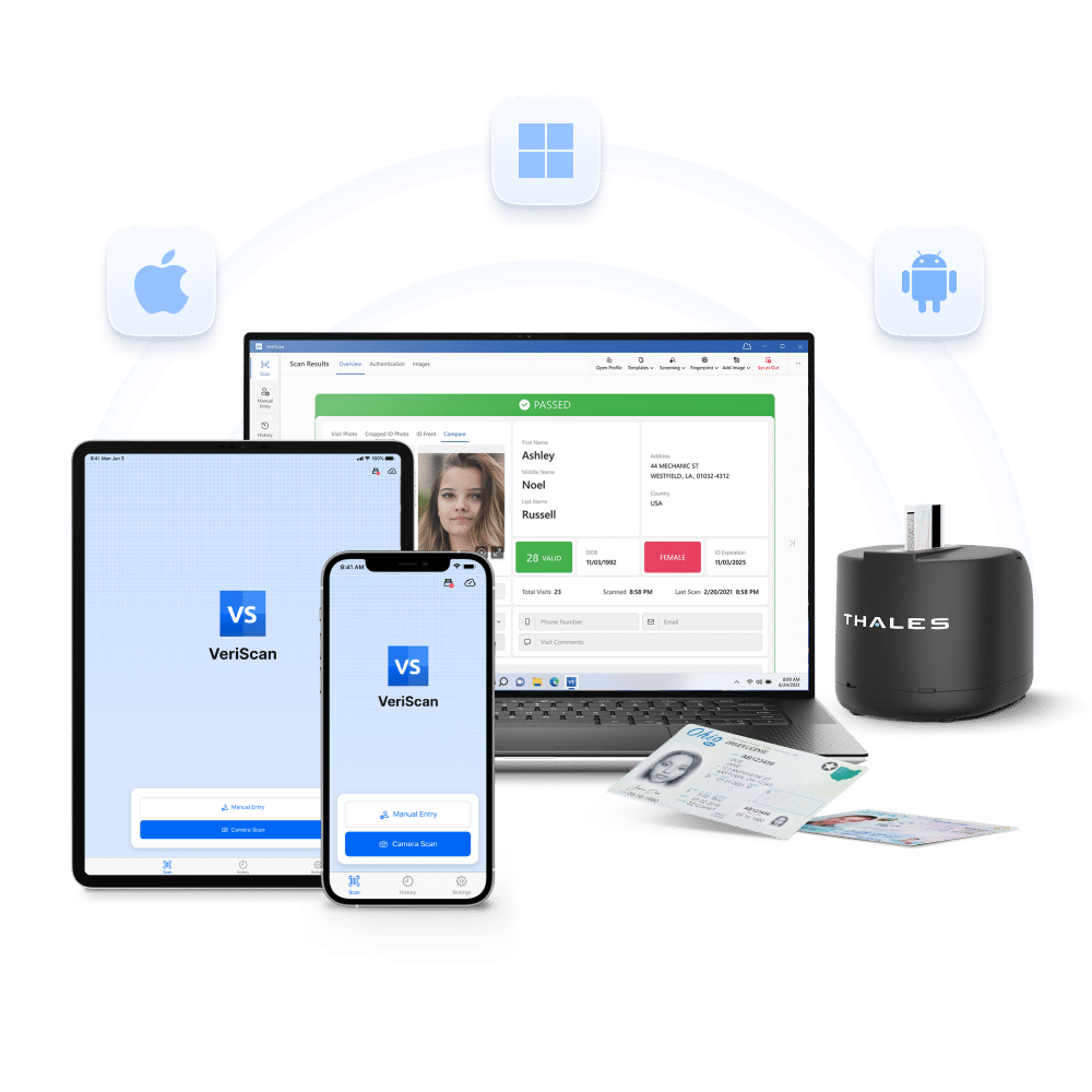Windows, iOS, Android platforms for VeriScan