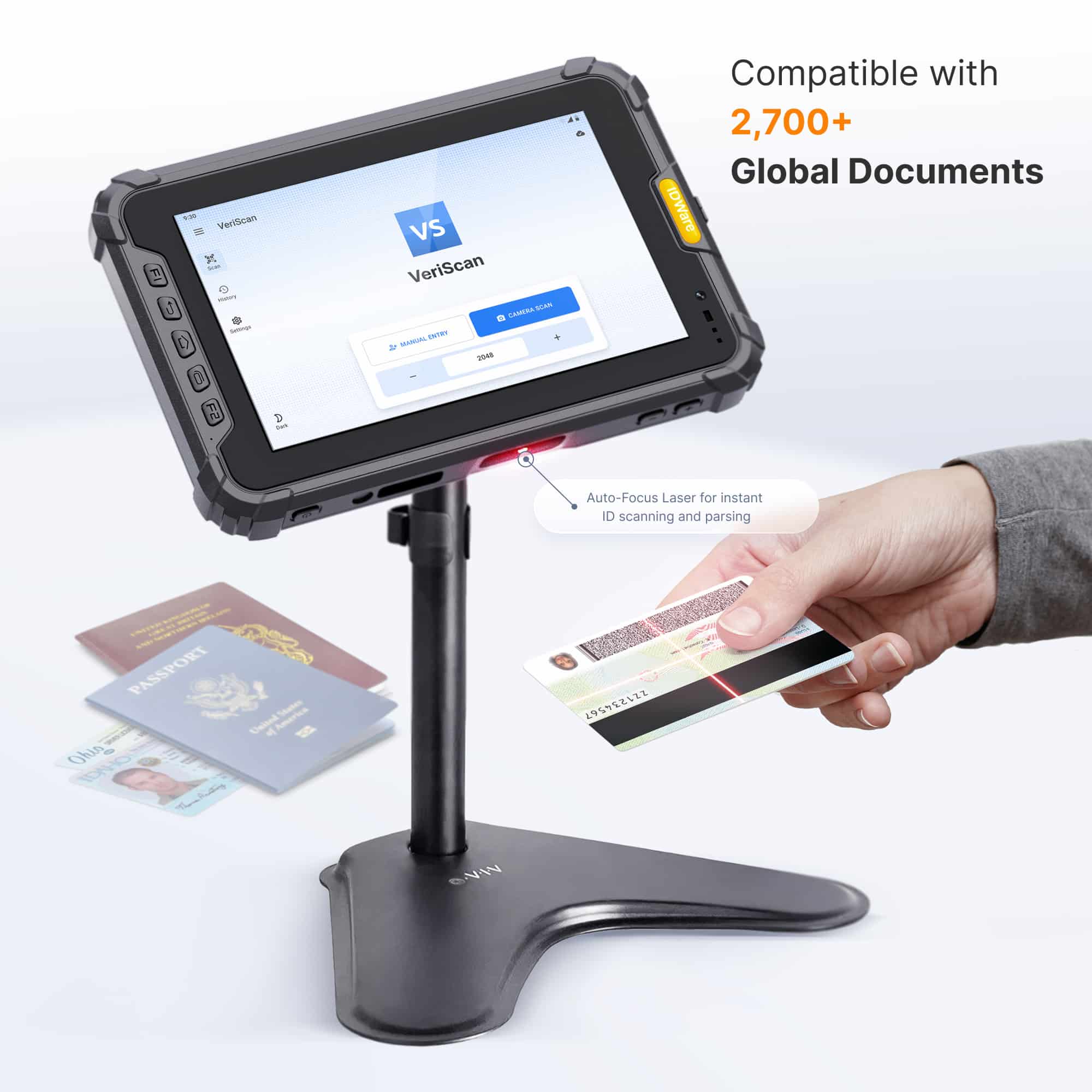 IDWare Falcon - Touchscreen Countertop Tablet ID Scanner - Image 4