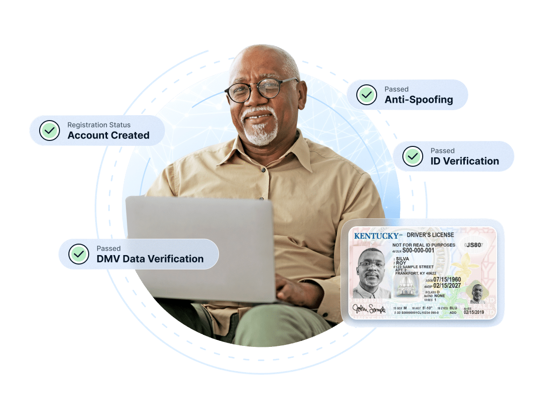 digital identity verification - man being verified