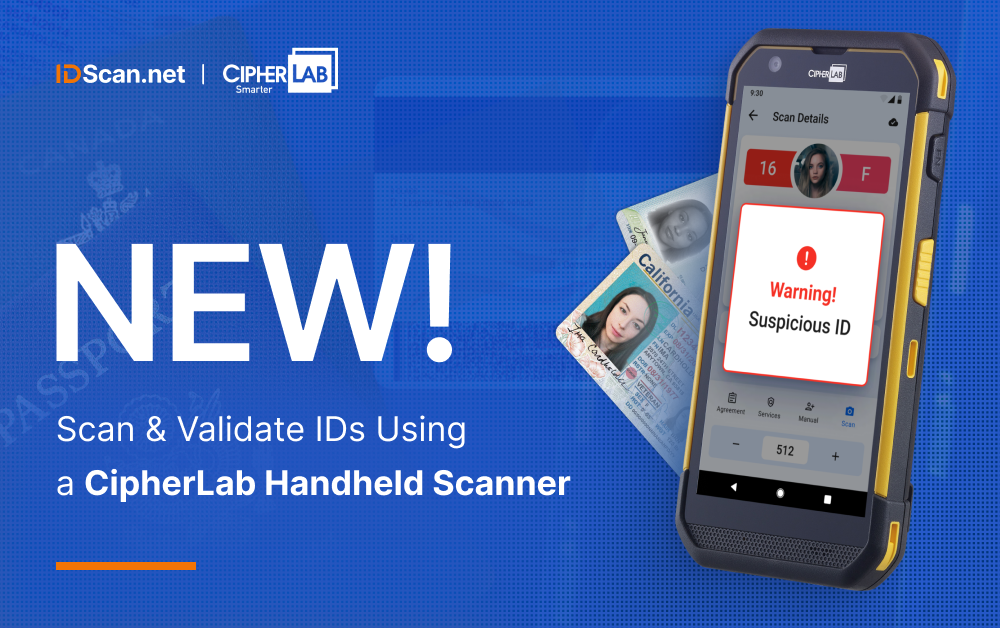 CipherLab collaborates with IDscan.net to enhance RS36 Mobile Computer with VeriScan ID scanning solutions