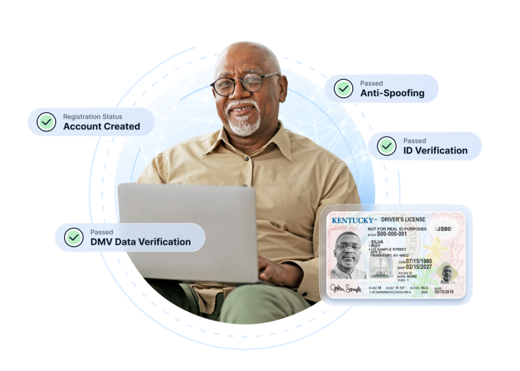 digital identity verification - man being verified