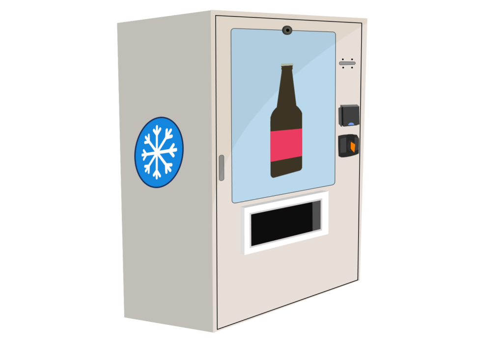 alcohol vending machine illustration