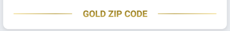 Gold zip code pop up on Android
