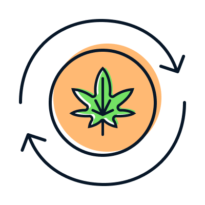 Cannabis anti-looping icon