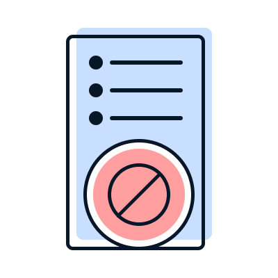 Banned list icon
