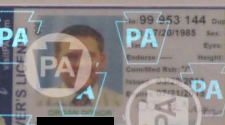 Pennsylvania ID with hologram security feature