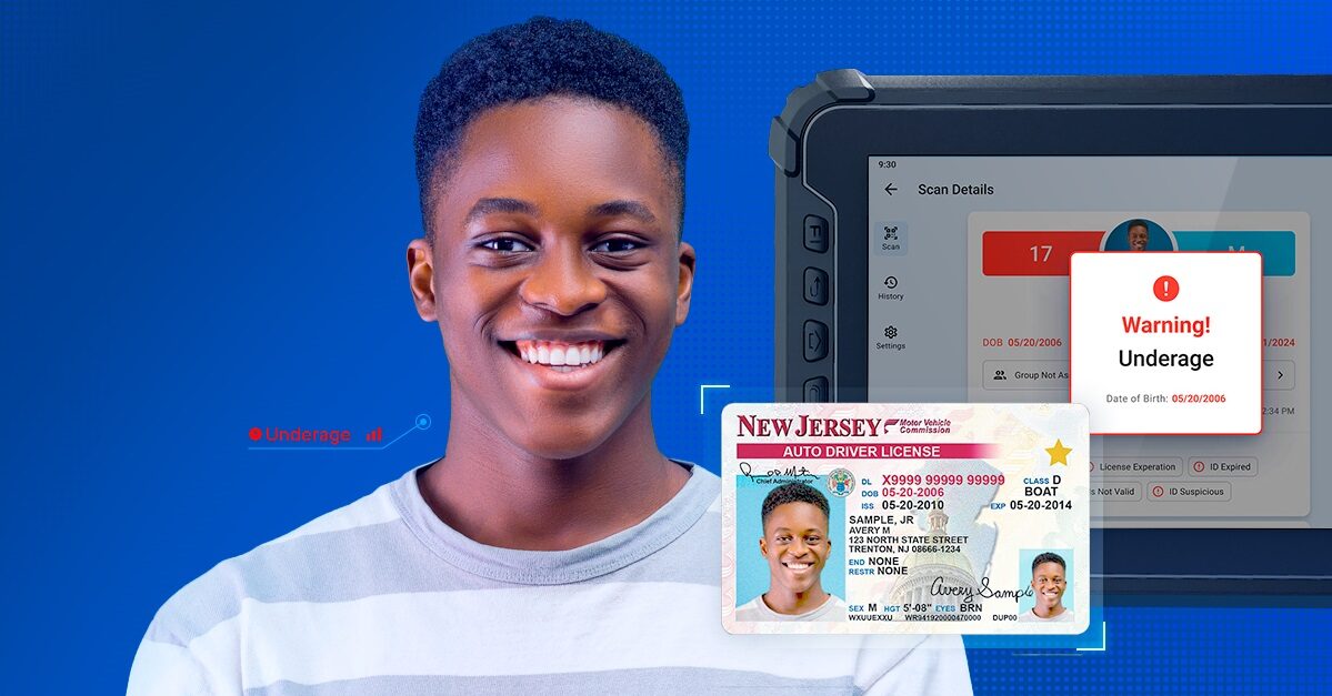 Young man compared against ID using software