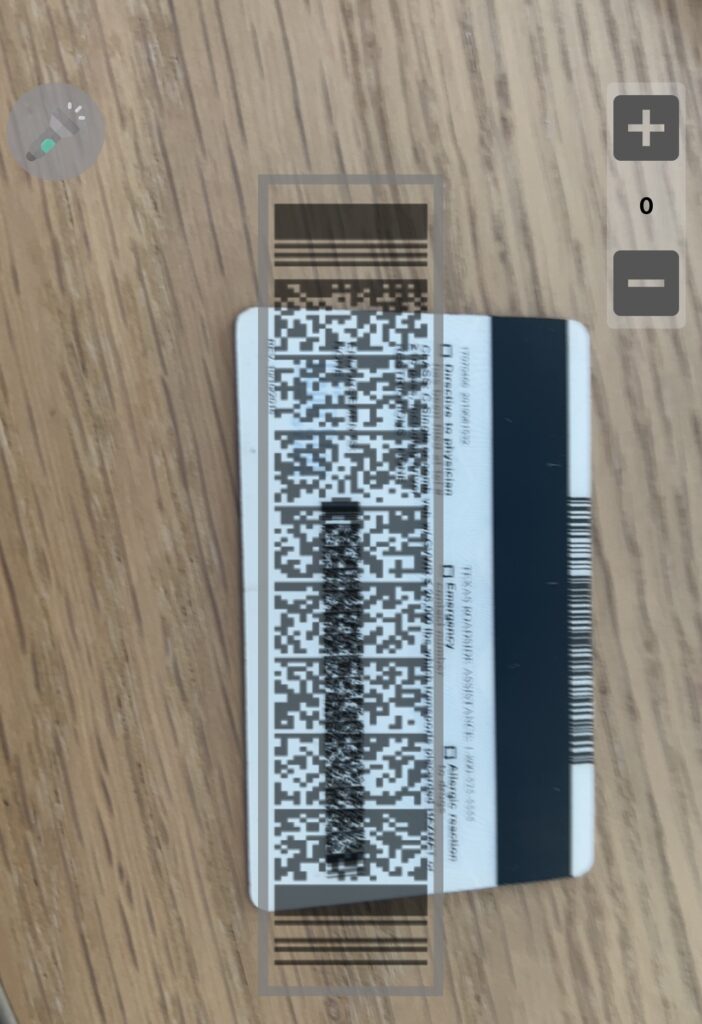 Screenshot of the ID Scanner app scanning an ID
