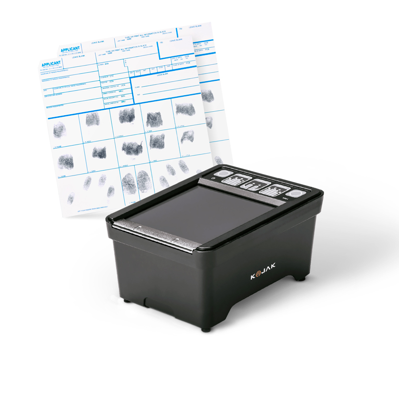 Kojak Fingerprint Livescan Scanner With Printed Cards