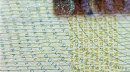 Microprint example from Louisiana ID