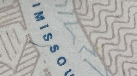 Microprint example from Missouri ID