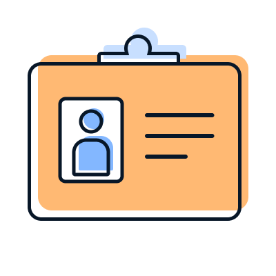 visitor management system badge printer icon