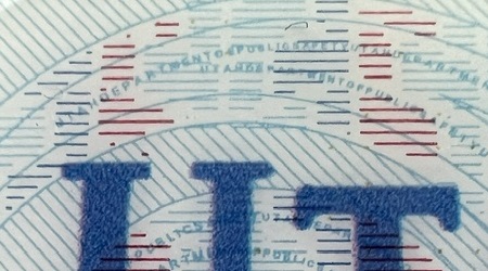 Microprint example from Utah ID