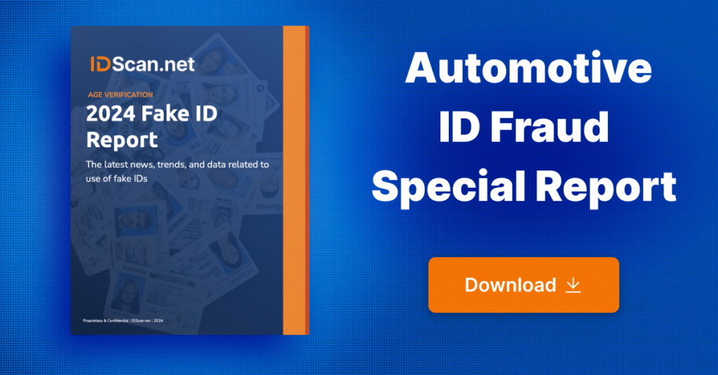 Automotive/Car Dealership ID Fraud Report Cover 2024