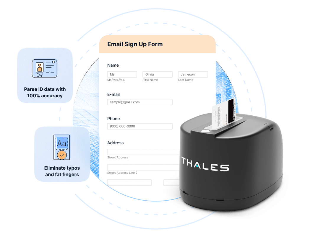 ID scanner populating data automatically