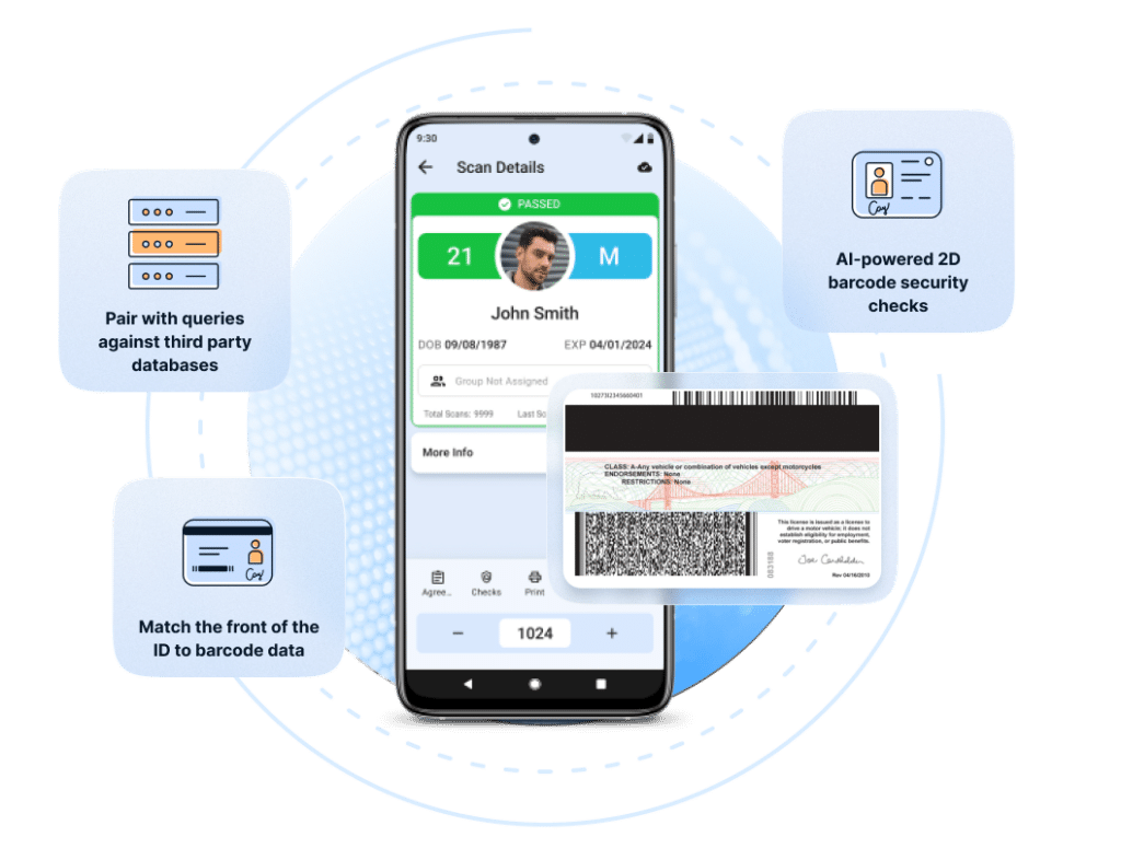 remote ID validation, reading a drivers license on an iphone