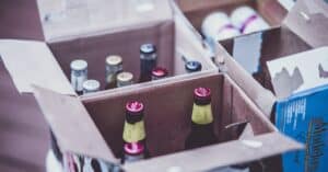 delivery of beer bottles in cases