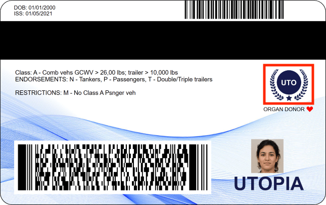 Back of an ID design elements