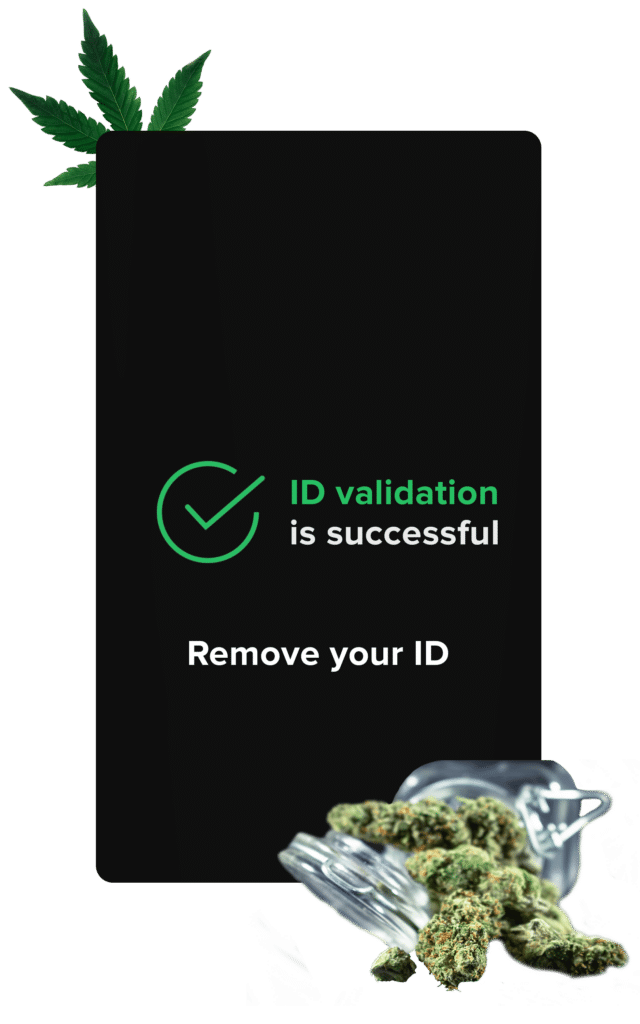 cannabis vending machine UX step three - successful result
