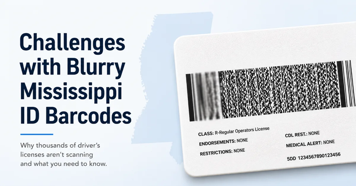 Challenges with blurry Mississippi ID barcodes