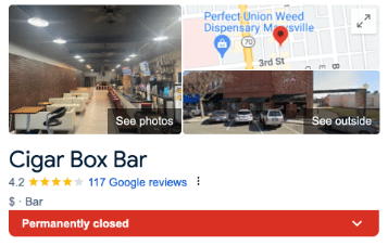 Fake ID report - Cigar Box Bar closed
