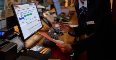 Scanning a customer ID during a check in process