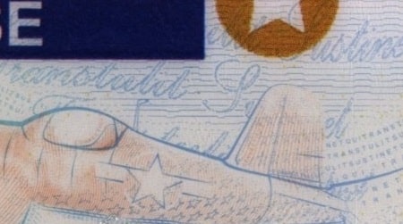 Microprint example from Connecticut ID