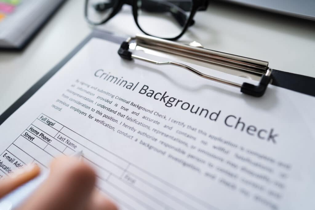 Perform criminal background check