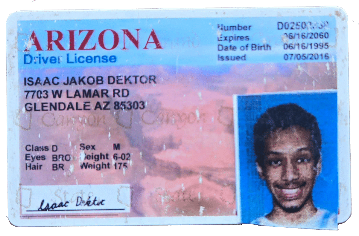 tampered drivers license with taped-on photo