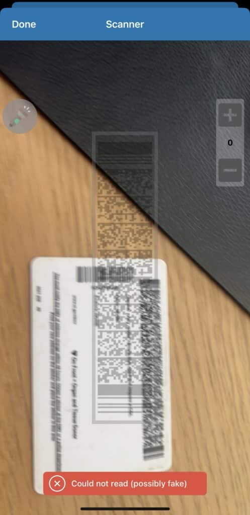 Fake ID Scanning App