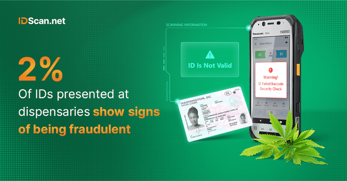 Fake ID usage at cannabis dispensaries infographic asset