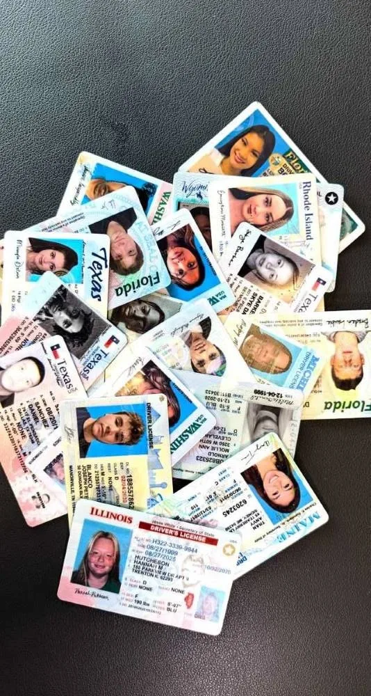 pile of fake IDs