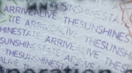 Microprint example from Florida ID