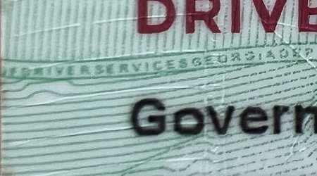 Microprint example from Georgia ID
