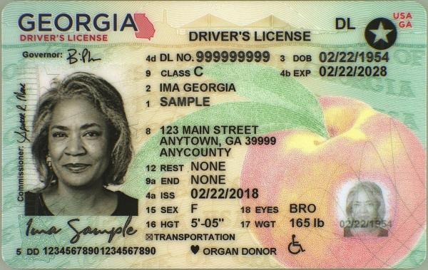 Georgia ID Scanning Laws Regulations IDScan Net   Georgia Sample Id 