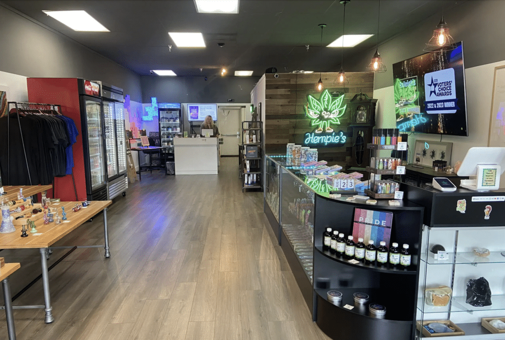 Hempie's cannabis dispensary ID scanning using VeriScan