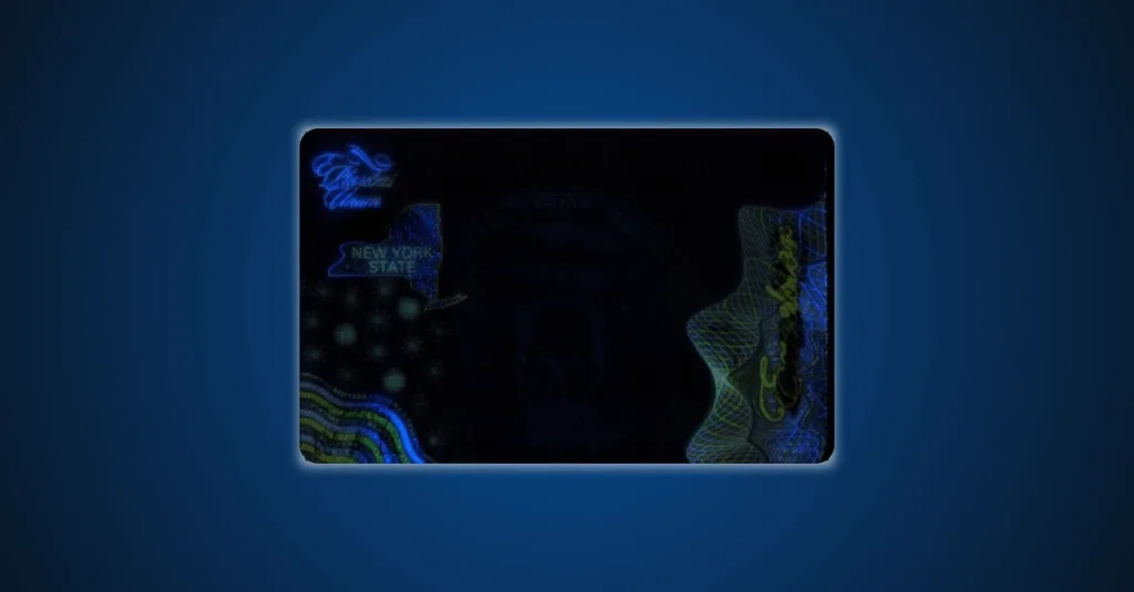 Hologram example on New York ID