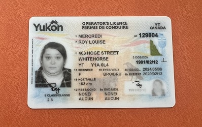 New Yukon driver's license