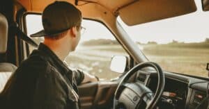 Ohio driver looking out car window