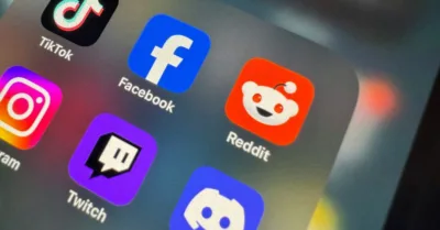 Folder on phone of social media app icons