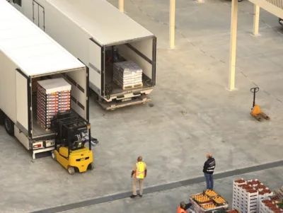 Produce warehouse loading dock