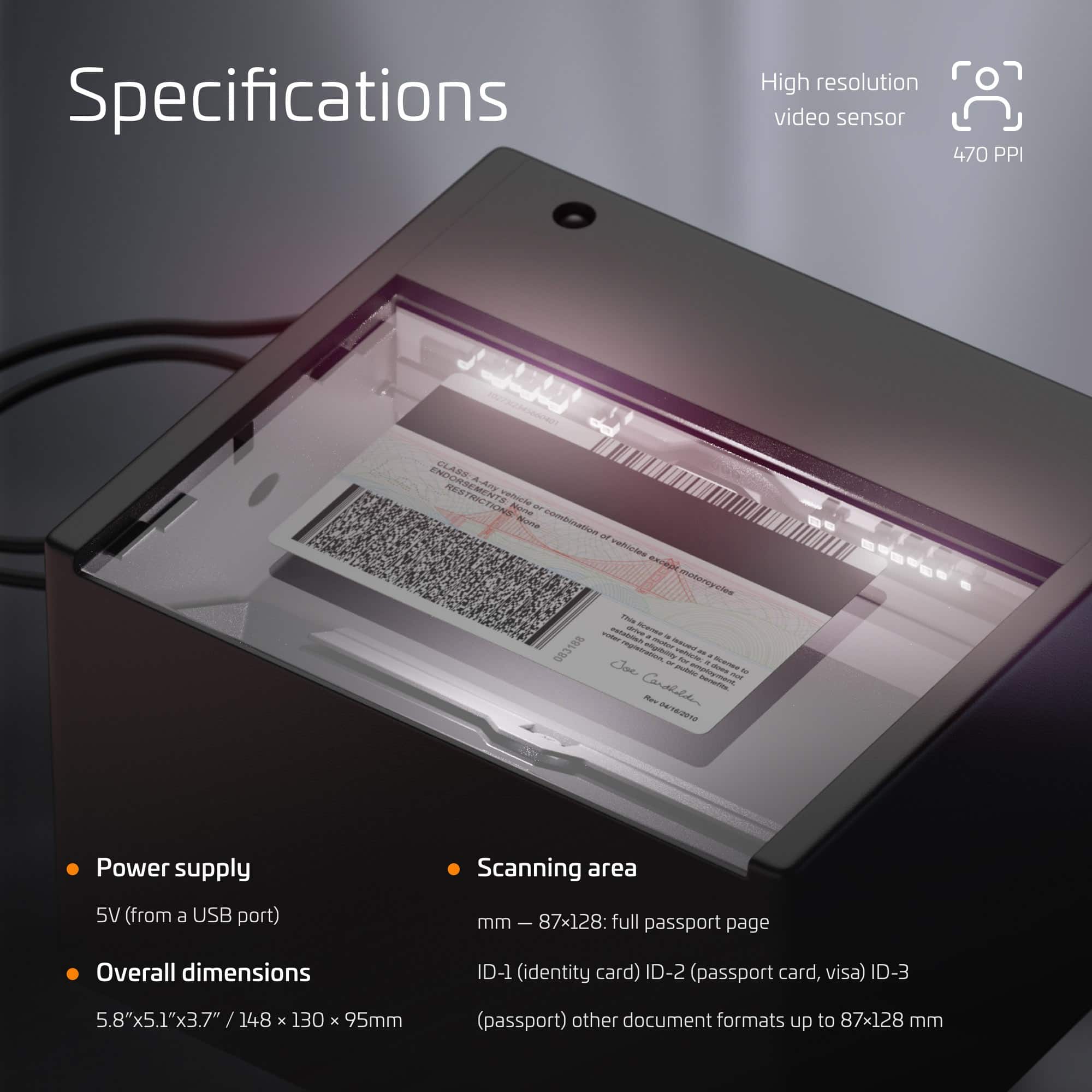 Regula 7017 Global Document Scanner Specifications